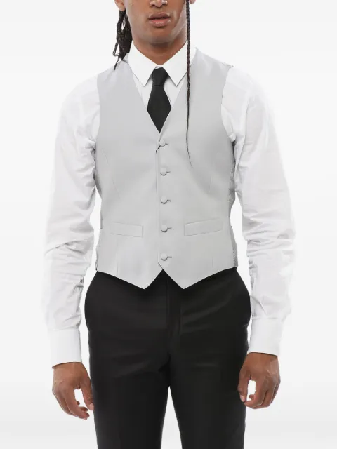 Corneliani button-up wool waistcoat Grey 83C8919118054026