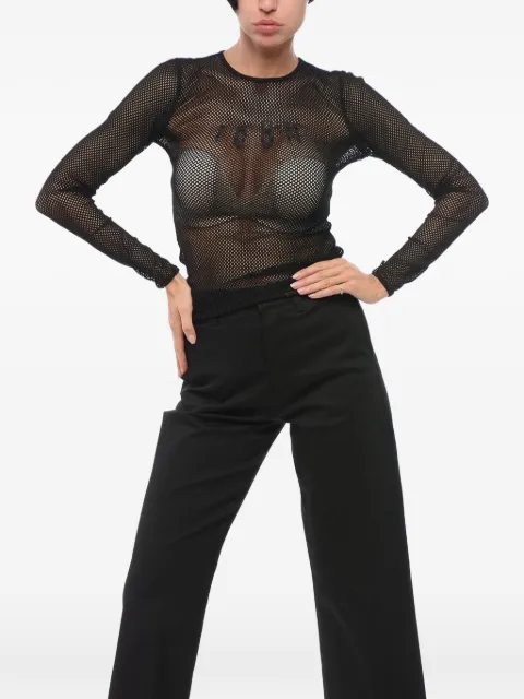 DSQUARED2 long-sleeve mesh T-shirt Black S75NC1025S23358