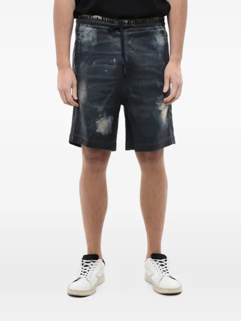 Diesel acid-wash effect track shorts Blue A13471068KU01