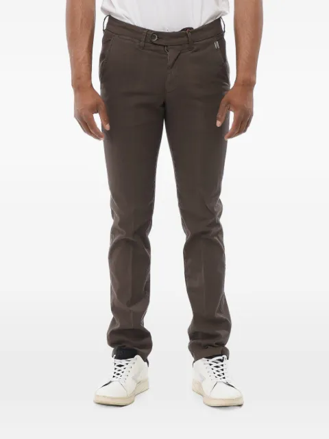 Corneliani linen-blend chino trousers Brown 774EG66120176030