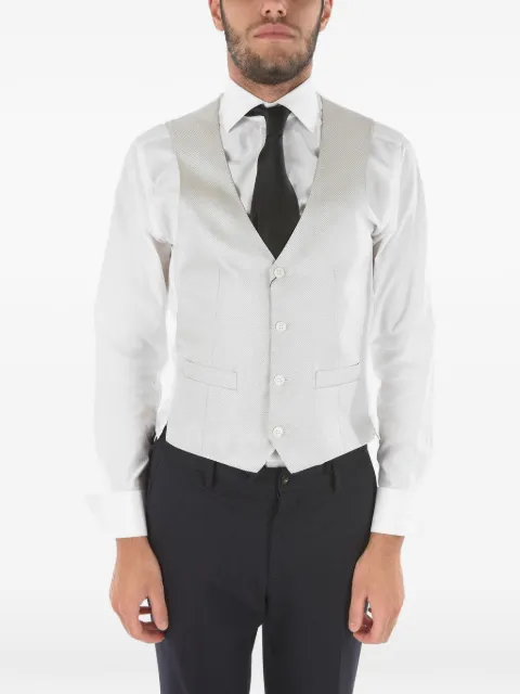 Corneliani single-breasted silk waistcoat Grey 79C0617117177023