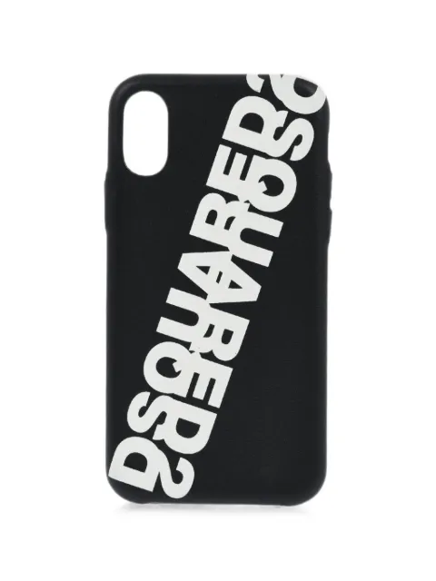DSQUARED2 logo-print iPhone X case Black ITM007401501675