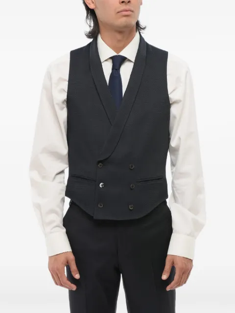Corneliani double-breasted waistcoat Black 77CZ526167166001