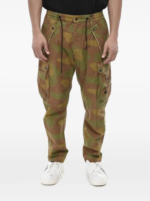 DSQUARED2 camouflage-pattern logo-print cargo pants Green S74KB0470S49605