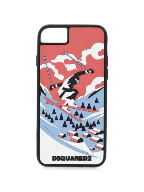 DSQUARED2 logo-print iPhone 8 Plus phone case Red ITM008439202566