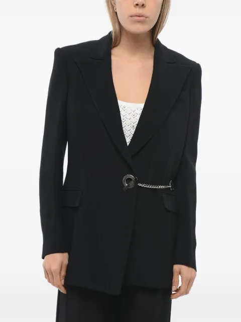 John Richmond peak-lapel logo-chain blazer Black RWP23224GC