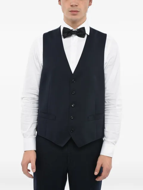 Corneliani single-breasted jetted-pocket waistcoat Blue 82C2618818060001