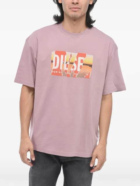 Diesel logo-print T-shirt Pink A112570JYYF64U