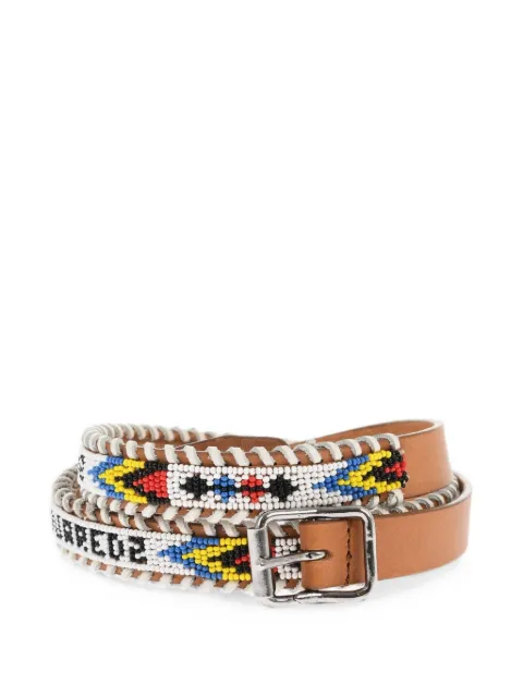DSQUARED2 bead-embellished leather belt Brown BEM047712905477