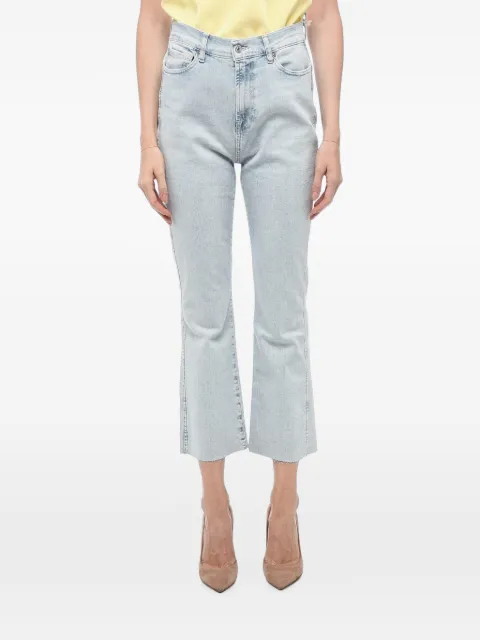 Seven raw-hem flared-leg cropped jeans Blue JSHSC120YCLGTBLUE