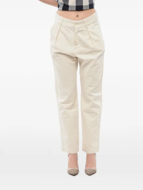 Woolrich pleated-waist jeans Neutrals CFWWTR0054FRUT2118809