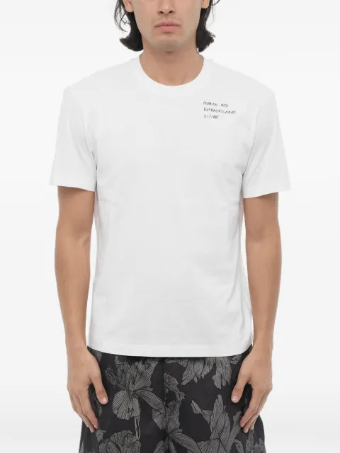 Neil Barrett slogan-print crew-neck T-shirt White MY70260AY528526N