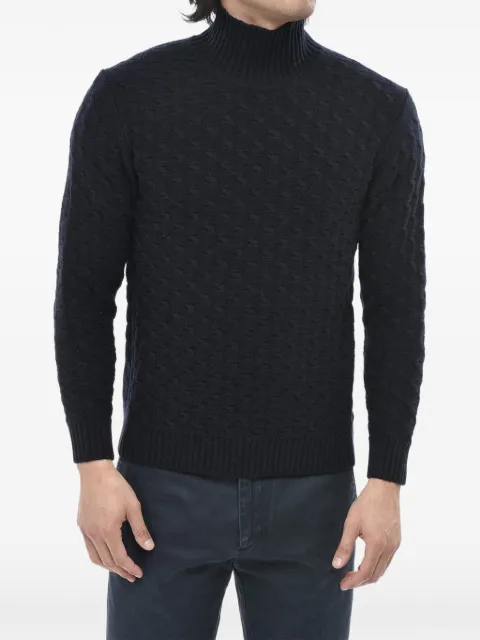 Paolo Pecora cable-knit turtleneck sweater Blue 24IC1M0A043F0026728