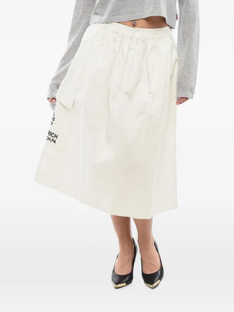 Woolrich text-print midi skirt Neutrals CFWYSK0004FRUT2232