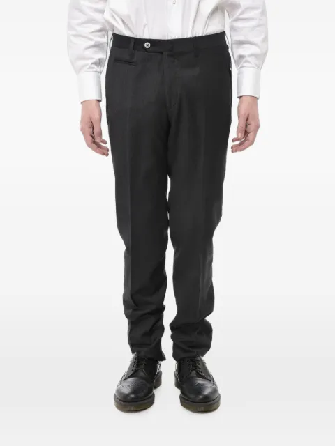 Corneliani textured-finish virgin wool trousers Grey 8152088117397014