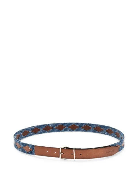 DSQUARED2 denim-panel leather belt Brown BEM043912905478