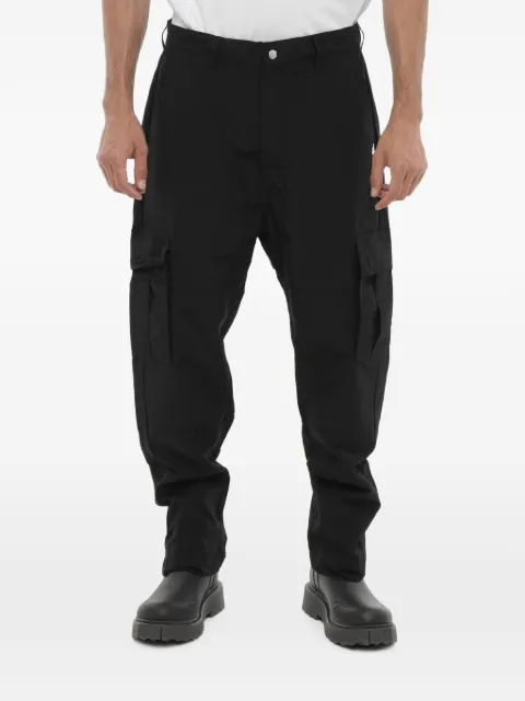 COUNTY OF MILAN embroidered-logo cargo pants Black CMCF014F23FAB0011001