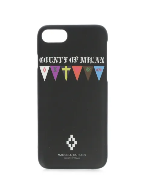 COUNTY OF MILAN logo-print iPhone 7 case Black CMPA005S180080921088