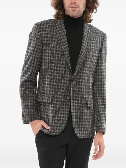 Corneliani Nino Danieli checked single-breasted wool blazer Grey 826R438836381030