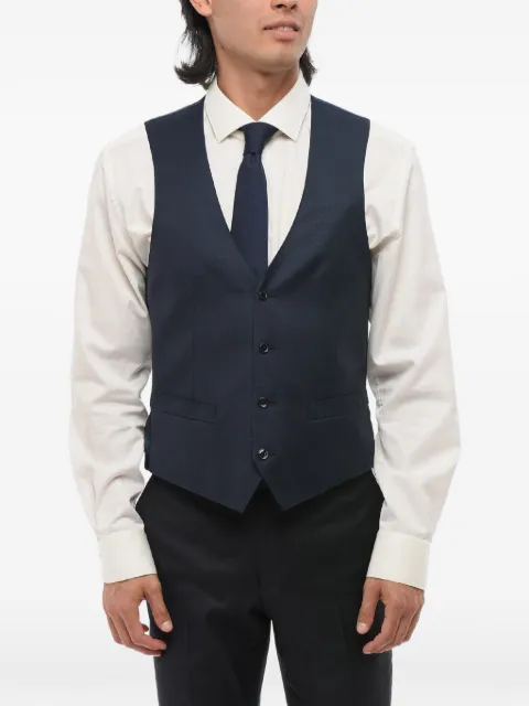 Corneliani Academy geometric-pattern waistcoat Blue 89C0612116108001