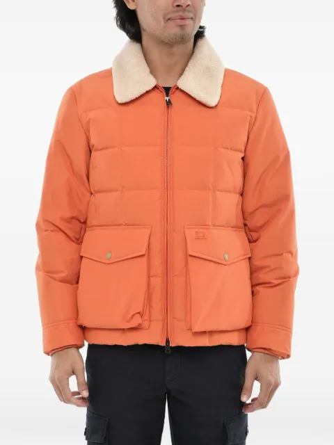 Woolrich Duster Blizzard faux-fur-collar quilted jacket Orange CFWOOU0592MRUT2348