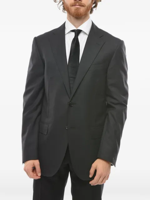 Corneliani single-breasted flap-pocket blazer Grey 8162688118060013