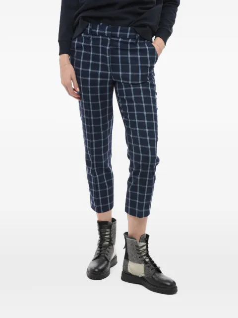 Woolrich checked trousers Blue COWWPAN1225RT0530035