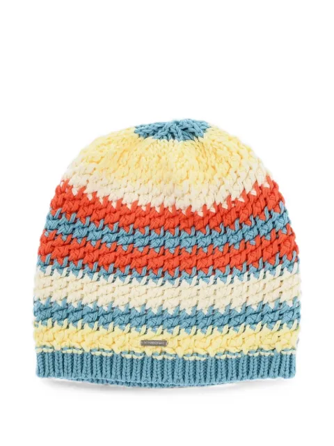 DSQUARED2 logo-plaque beanie hat Blue KNM010808C06220