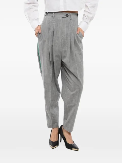 John Richmond pinstripe-pattern pleated trousers Grey RWP23125PA