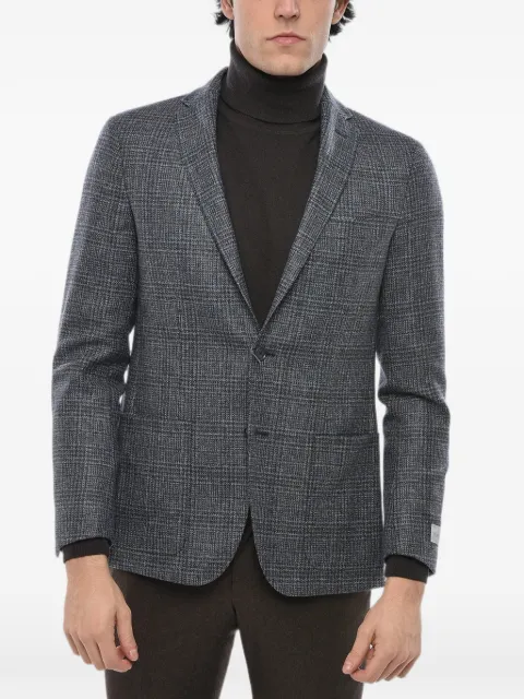 Corneliani check-pattern wool blazer Grey 946R479436230001