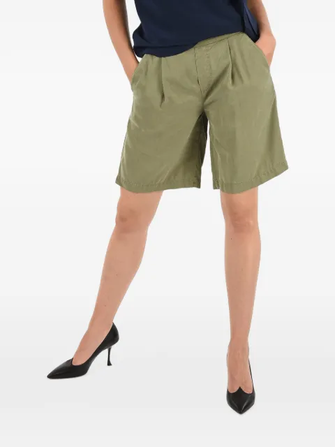 Woolrich pleated elastic-waist shorts Green WWSH00347SF05
