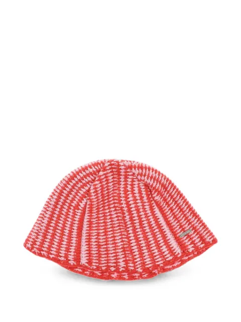 DSQUARED2 bicolour chunky-knit beanie hat Red KNM011705M06366