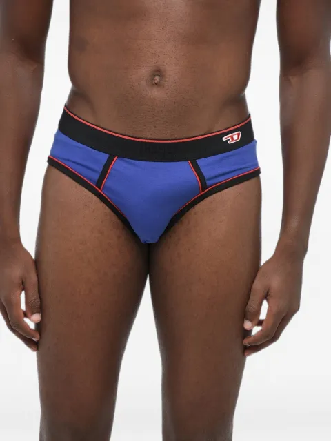 Diesel stretch-design contrast-trim briefs Blue 00CG3J0AMDC8CT