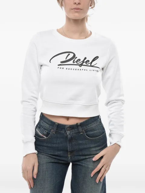 Diesel logo-print cropped sweatshirt White A15715RIAJH100