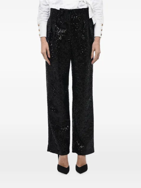 In The Mood For Love Clyde sequin-embellished trousers Black CLYDESEQUINPANTS0001