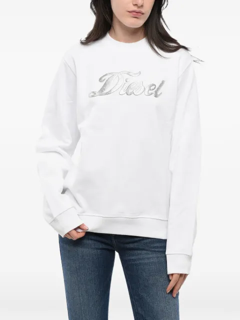 Diesel logo-print brushed sweatshirt White A10288RIAJH100