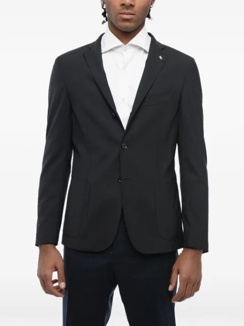 Corneliani single-breasted buttoned blazer Blue 85XZ920168564001