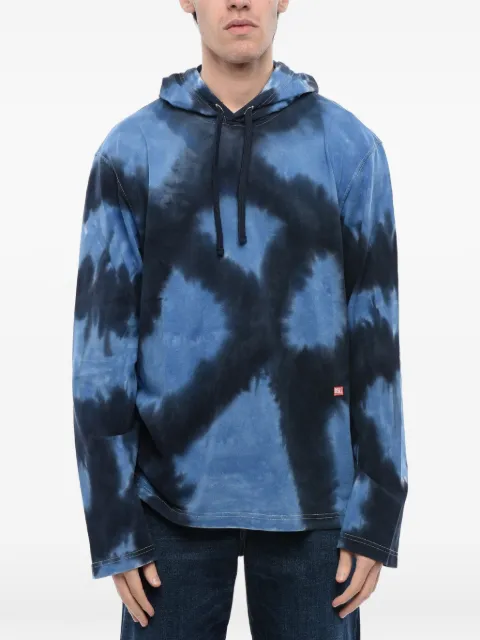 Diesel tie-dye effect hoodie Blue A133130CLAU8NTA