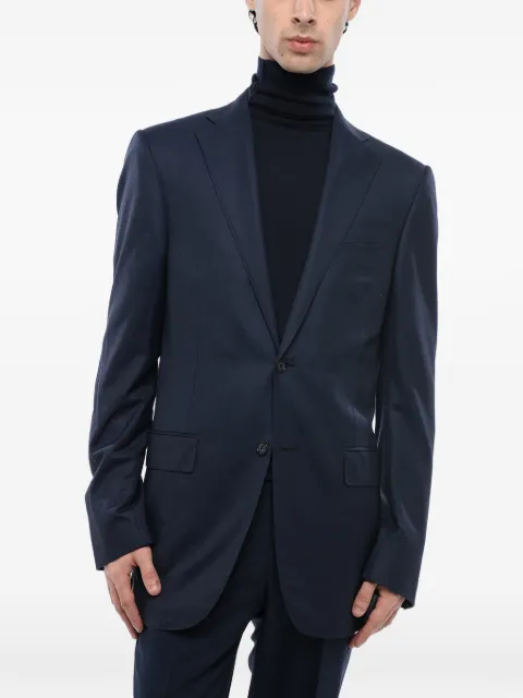 Corneliani single-breasted wool blazer Blue 8262688817604011