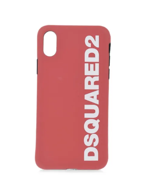 DSQUARED2 logo-print iPhone X case Red ITM004935801572
