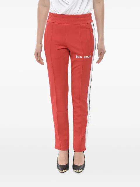Palm Angels logo-print side-stripe track pants Red PWCJ001C99FAB0012501