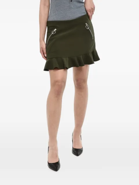 DSQUARED2 ruffled zip-detail mini skirt Green S75MA0899S60567