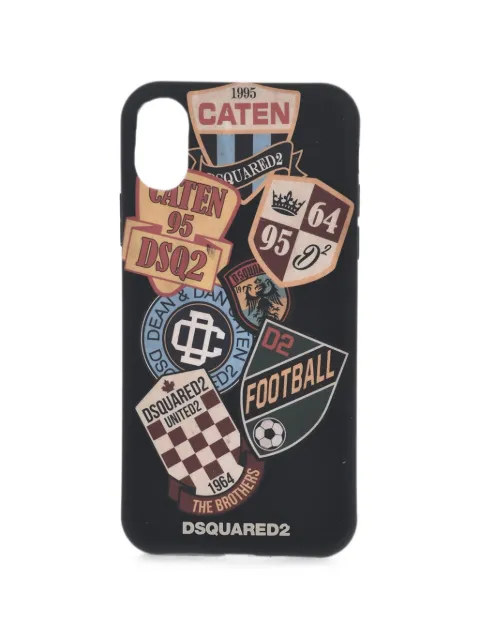 DSQUARED2 logo-print iPhone X case Black ITM009055000001