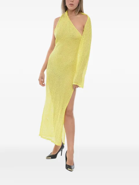 ART ESSAY Naomi crochet-knit maxi day dress Yellow ANMD501CO268