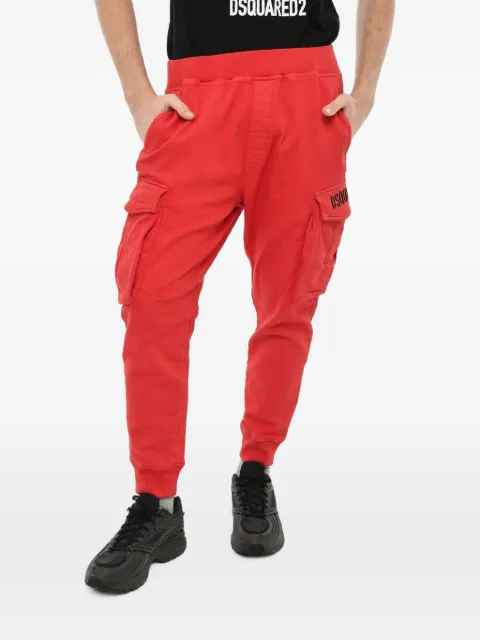 DSQUARED2 elasticated-waist cargo pants Red S74KB0827S54438