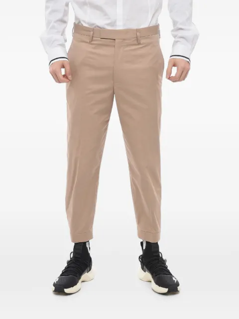 Neil Barrett adjustable-ankle cropped tapered trousers Neutrals PBPA488HU0033093