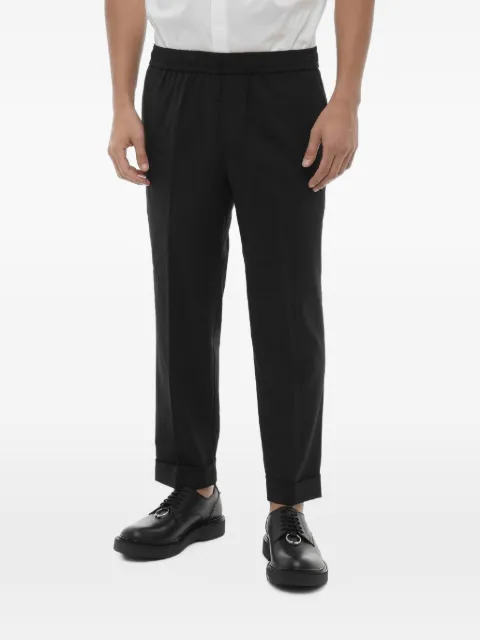 Neil Barrett elasticated-waistband slim-fit trousers Black MY30635LY000