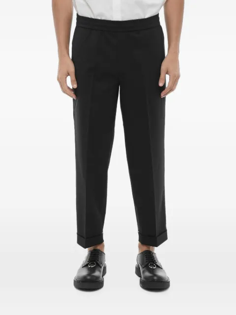 Neil Barrett elasticated-waistband turn-up trousers Black MY30636LY000524N