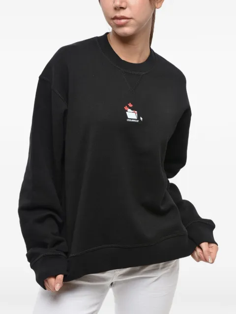 DSQUARED2 logo-print black sweatshirt Black S75GU0493S25516