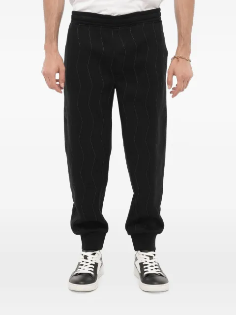 Neil Barrett embroidered loose-fit track pants Black NBV7JP071HV513D